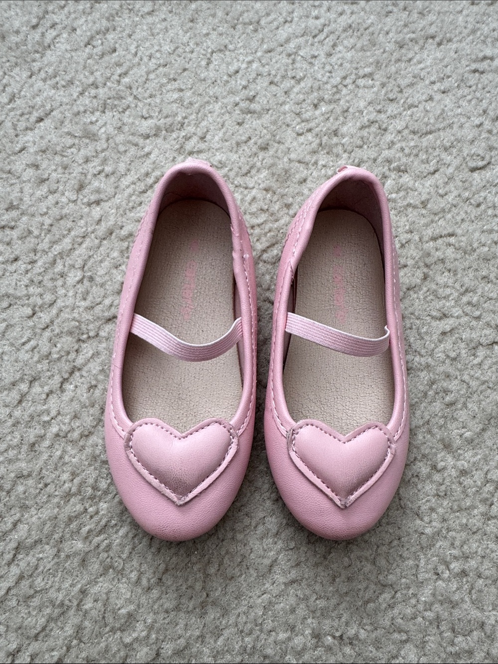 Carter's Pink Heart Mary Jane Ballet Flats - size 8